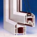 Разрез на PVC профил Thyssen Inoutic със стъклопакет